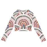 African Print Long Sleeve Crop Top | Pastel Tones | Blossom - Love Africa Print